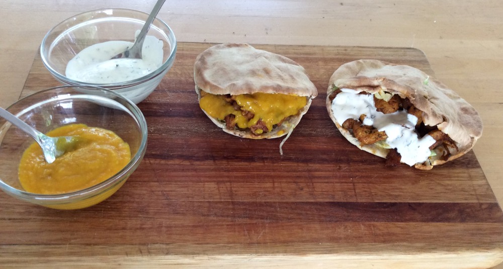 Shoarma with Amba sauce