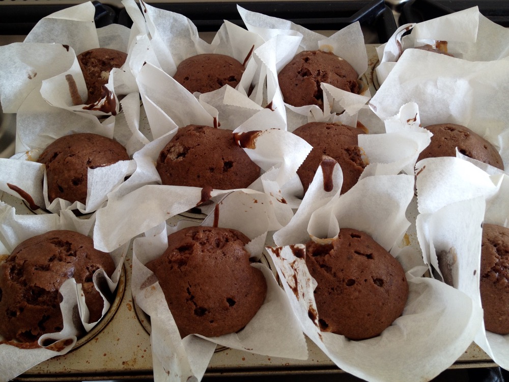 I used some white choc chips in these.